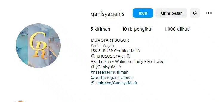 Ganisya MUA terbaik di Bogor